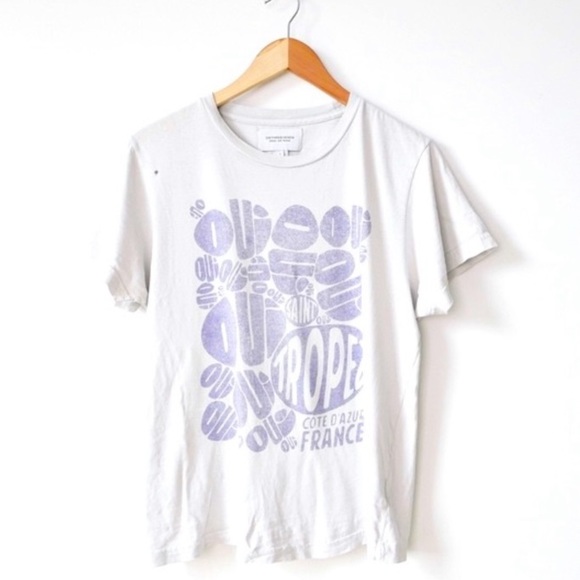 REVOLVE SIXTHREESEVEN VTG Graphic Tee Plage De Grenouille distressed Large NWOT - Picture 6 of 14